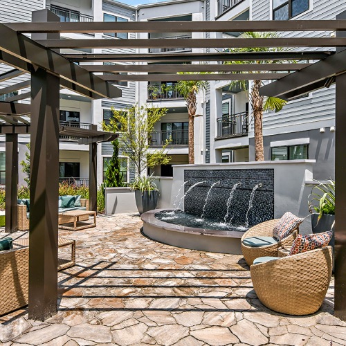 Patio Large outdoor patio with seating
