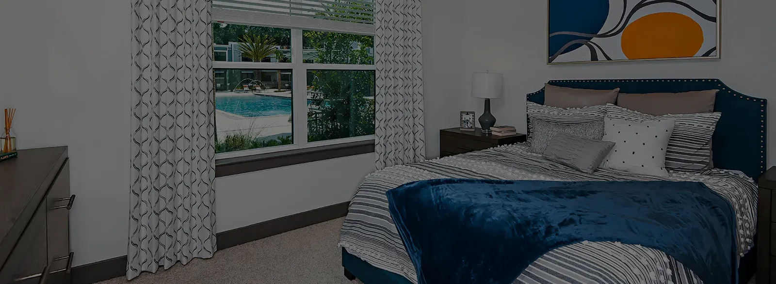 furnished apartment bedroom