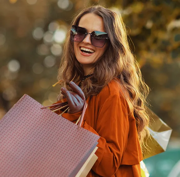 young woman shopping