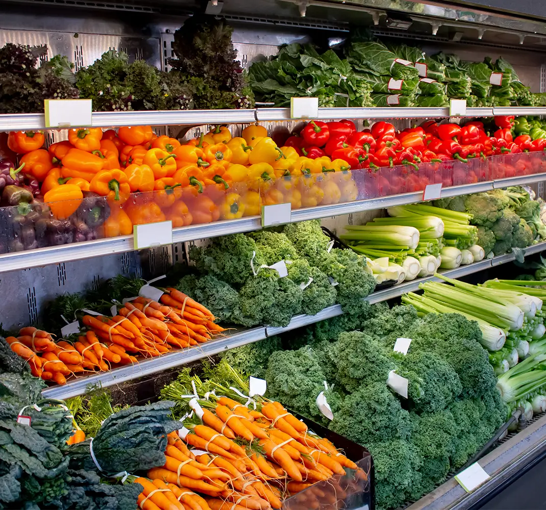 Publix's fresh vegetables section